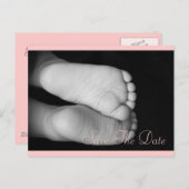 Carte Postale Faire-part Pieds bébé mignons (Devant / Derrière)