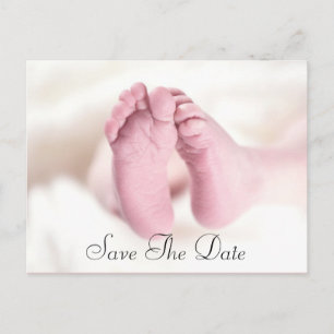 Carte Postale Faire-part Pieds de bébé unisexes