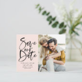 Carte Postale Faire-part Pinceau aquarelle rouge Calligraphie Sauvegarder n (Debout devant)