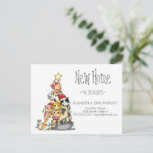 Carte Postale Faire-part Pine Tree Cats Nouvelle adresse (Debout devant)