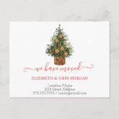 Carte Postale Faire-part Pine Tree Orange Nous Avons Déménagé (Devant)