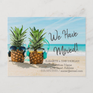 Carte Postale Faire-part Pineapples Beach Moving