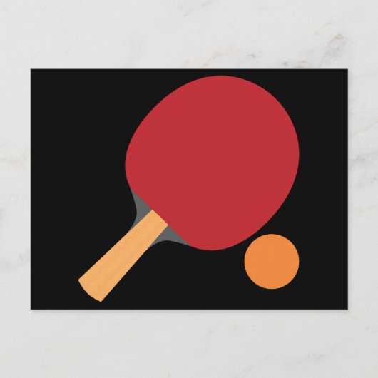 Carte Postale Faire-part Ping Pong Paddle Funny Table Tennis Sports Long (Devant)