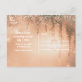 Carte Postale Faire-part Pink Dreamy Forêt rustique Enregistrer la date (Dos)