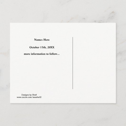 Carte Postale Faire-part Pink Playful Hearts Enregistrer la date (Dos)