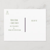 Carte Postale Faire-part Pins rustiques Pays en bois Enregistrer la date (Dos)