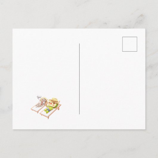 Carte Postale Faire-part Piscine (Dos)