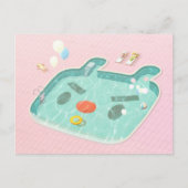 Carte Postale Faire-part Piscine (Devant)