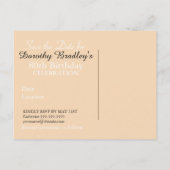 Carte Postale Faire-part Pivoines papillons Enregistrer la date 80e anniver (Dos)