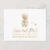 Carte Postale Faire-part PixDezines Aloha Pineapple/Mint/Save Date (Devant)
