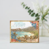 Carte Postale Faire-part PixDezines baie de Hanauma/enregistrer la date (Debout devant)