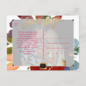 Carte Postale Faire-part PixDezines Boho Fleurs Aquarelle Enregistrer la da (Dos)