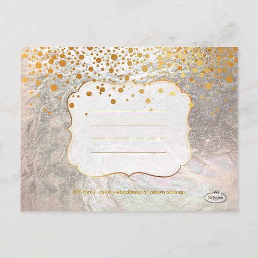 Carte Postale Faire-part PixDezines ébloui/faux foil/photos save the date (Dos)