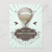 Carte Postale Faire-part PixDezines/enregistrer la date/ballon à air chaud  (Devant)