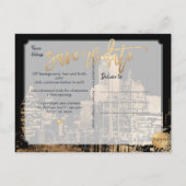 Carte Postale Faire-part PixDezines/Enregistrer la date Dallas Skyline/Faux (Dos)