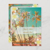 Carte Postale Faire-part PixDezines/enregistrer la date/hula dream/hawaii v (Devant / Derrière)