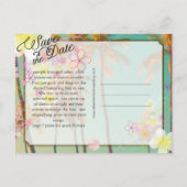 Carte Postale Faire-part PixDezines/enregistrer la date/hula dream/hawaii v (Dos)