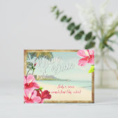 Carte Postale Faire-part PixDezines/enregistrer la date/la renonciation vin (Debout devant)