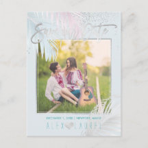 PixDezines Enregistrer la date/Palms/Platinum+Aqua