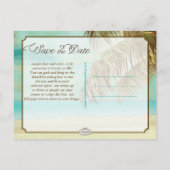 Carte Postale Faire-part PixDezines/enregistrer la date/plage tropicale vin (Dos)