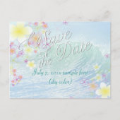 Carte Postale Faire-part PixDezines/enregistrer la date/rêve de hula/vagues (Devant)