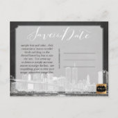 Carte Postale Faire-part PixDezines/Enregistrer la date/tableau noir/Tour j (Dos)