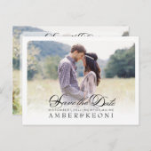 Carte Postale Faire-part PixDezines Enregistrer le script de date/fantaisie (Devant / Derrière)