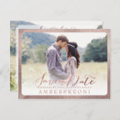 Carte Postale Faire-part PixDezines Enregistrer le script de date/manuscrit (Devant / Derrière)