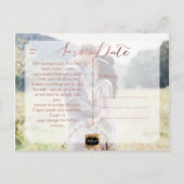 Carte Postale Faire-part PixDezines Enregistrer le script de date/manuscrit (Dos)