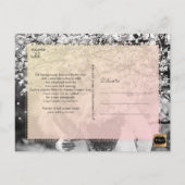 Carte Postale Faire-part PixDezines Enregistrez la date/Confettis rose blus (Dos)