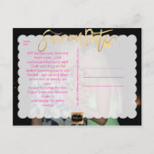 Carte Postale Faire-part PixDezines Enregistrez la date/Écriture élégante e (Dos)