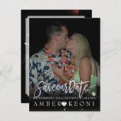 Carte Postale Faire-part PixDezines fausse argent/date de sauvegarde/couleu (Devant / Derrière)