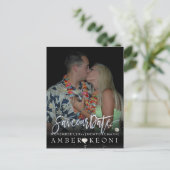 Carte Postale Faire-part PixDezines fausse argent/date de sauvegarde/couleu (Debout devant)