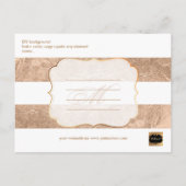 Carte Postale Faire-part PixDezines Faux Rose Gold Foil/date de sauvegarde (Dos)