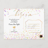 Carte Postale Faire-part PixDezines Ici je suis annonce de naissance/Confet (Dos)