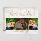Carte Postale Faire-part PixDezines MARBLE/ENREGISTREZ NOTRE SCRIPT DATE/FU (Devant / Derrière)