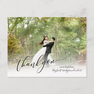Carte Postale Faire-part PixDezines Mariage Merci/Calligraphie moderne