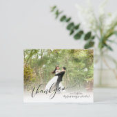 Carte Postale Faire-part PixDezines Mariage Merci/Calligraphie moderne (Debout devant)