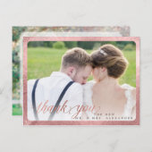 Carte Postale Faire-part PixDezines Mariage Script Fun Merci (Devant / Derrière)