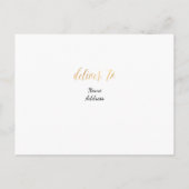 Carte Postale Faire-part PixDezines Photos de diplômés 2019/Faux Métal Doré (Dos)