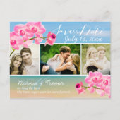 Carte Postale Faire-part PixDezines plage+orchidées maui rose enregistrer l (Devant)
