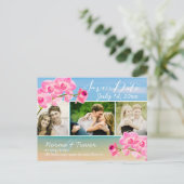 Carte Postale Faire-part PixDezines plage+orchidées maui rose enregistrer l (Debout devant)