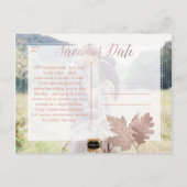 Carte Postale Faire-part PixDezines Rose Gold automne feuillage/Sauvegarder (Dos)