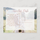 Carte Postale Faire-part PixDezines Rose Gold/Brusth Script/Save Date (Dos)