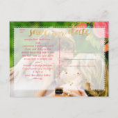 Carte Postale Faire-part PixDezines Roses aquarelles/enregistrer la date (Dos)