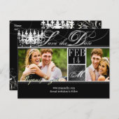 Carte Postale Faire-part PixDezines sauve la date lustre/DIY couleurs+polic (Devant / Derrière)