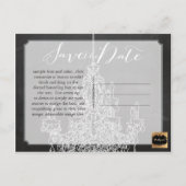 Carte Postale Faire-part PixDezines/Save Date/tableau de bord/lustre (Dos)
