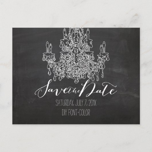Carte Postale Faire-part PixDezines/Save Date/tableau de bord/lustre (Devant)