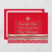 Carte Postale Faire-part PixDezines TALLIT/RED/MITZVAH ENREGISTRER LA DATE (Devant / Derrière)