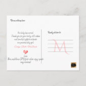 Carte Postale Faire-part PixDezines Welcome Baby Girl, Faux Foil Script (Dos)